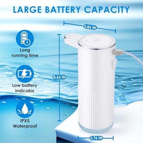 Automatic Foaming Soap Dispenser, 4-Level Adjustable Electric Foam Hand White