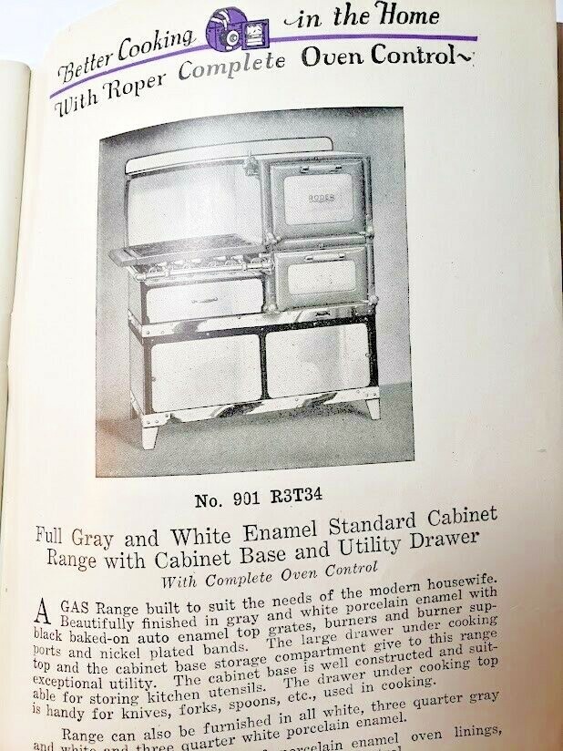 Better Cooking in the Home with Roper Complete Oven Control Instructions "1927"