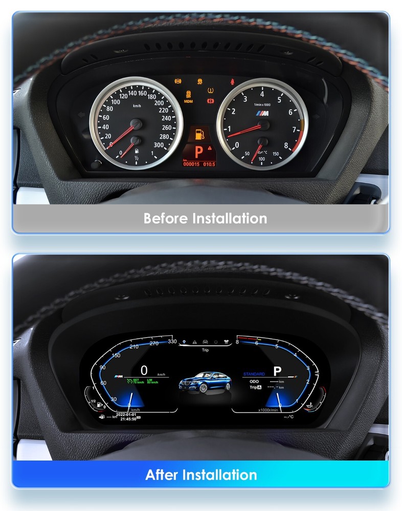 For BMW X5 E70 X5M 12.3'' Digital Instrument Cluster Speedometer Virtual Cockpit
