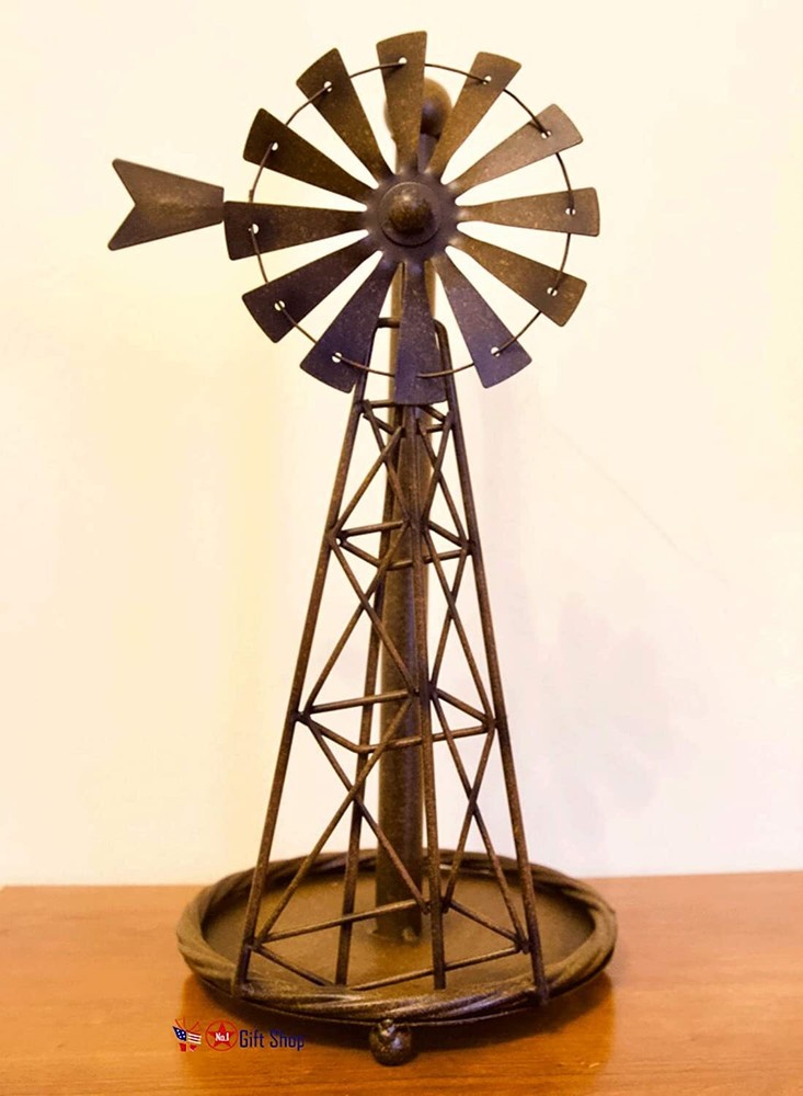 Windmill Paper Towel Holder – Rustic Farmhouse Kitchen & Bath Decor