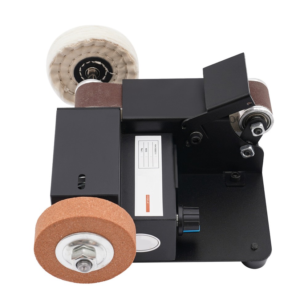 LCD Mini Belt Sander Desktop Belt Sander 350W 7-Gear Infinitely Adjustable Speed