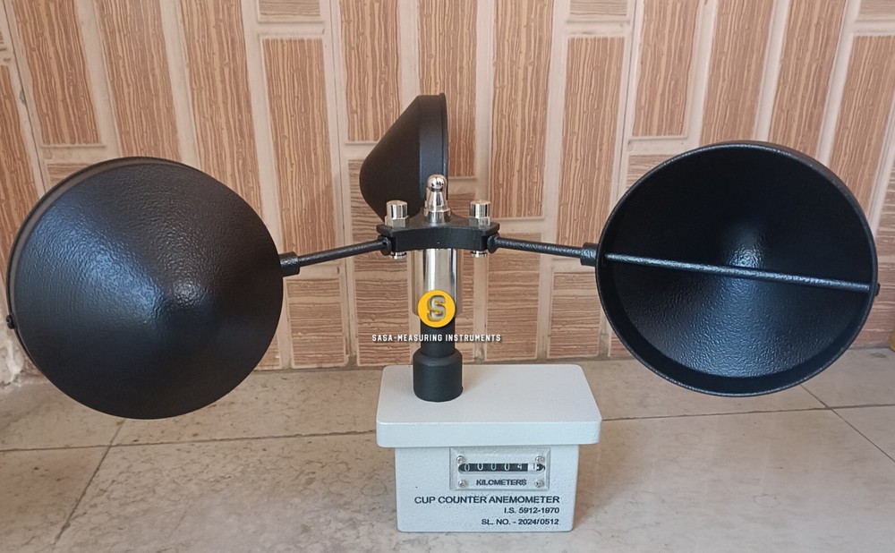 Anemometer 3 Cup Mechanical Test Meter & Wind Velocity Flow Meter Detectors ++