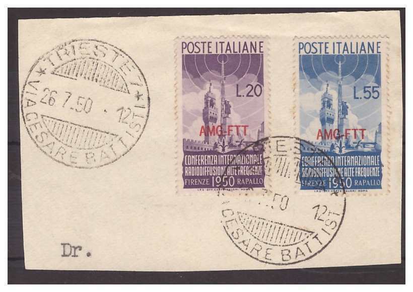 Trieste A - 1950 Radiodiffusion Series Used On Fragment