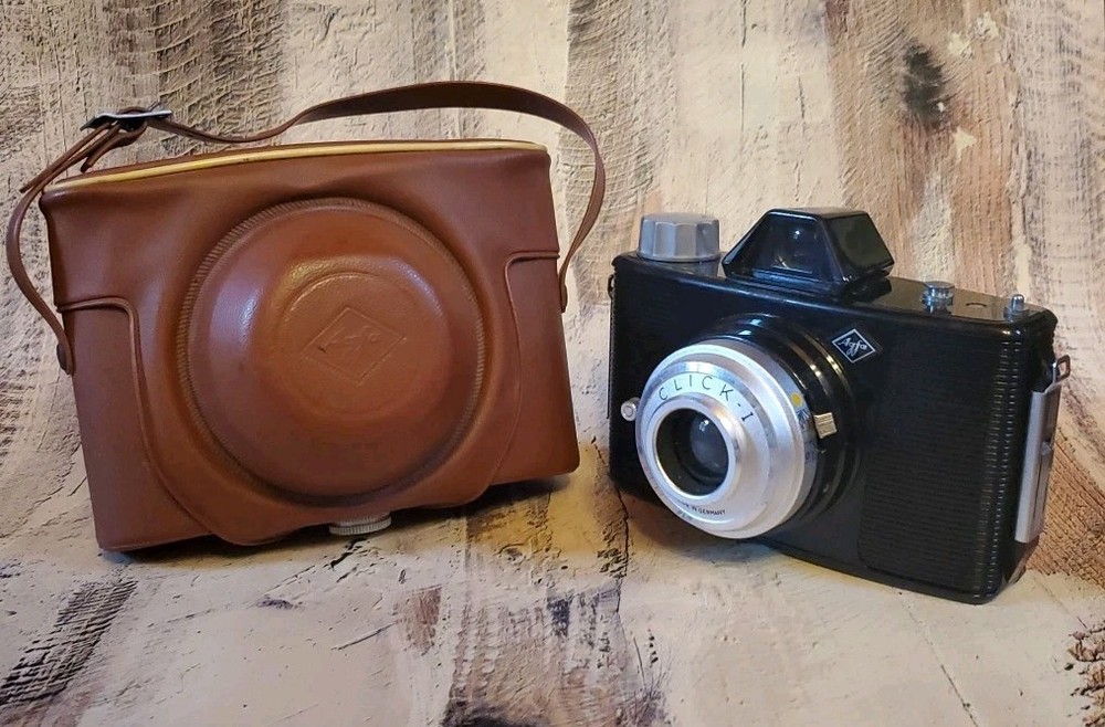 Agfa Click 1 Viewfinder Camera & Vinal Case - Tested Works