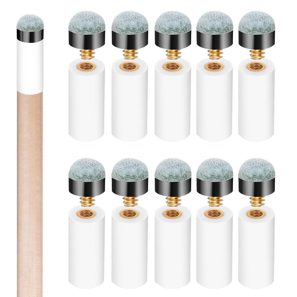 Bremorou 10 Sets Cue Tips for Pool Stick Billiard Cues Replacement Kit...