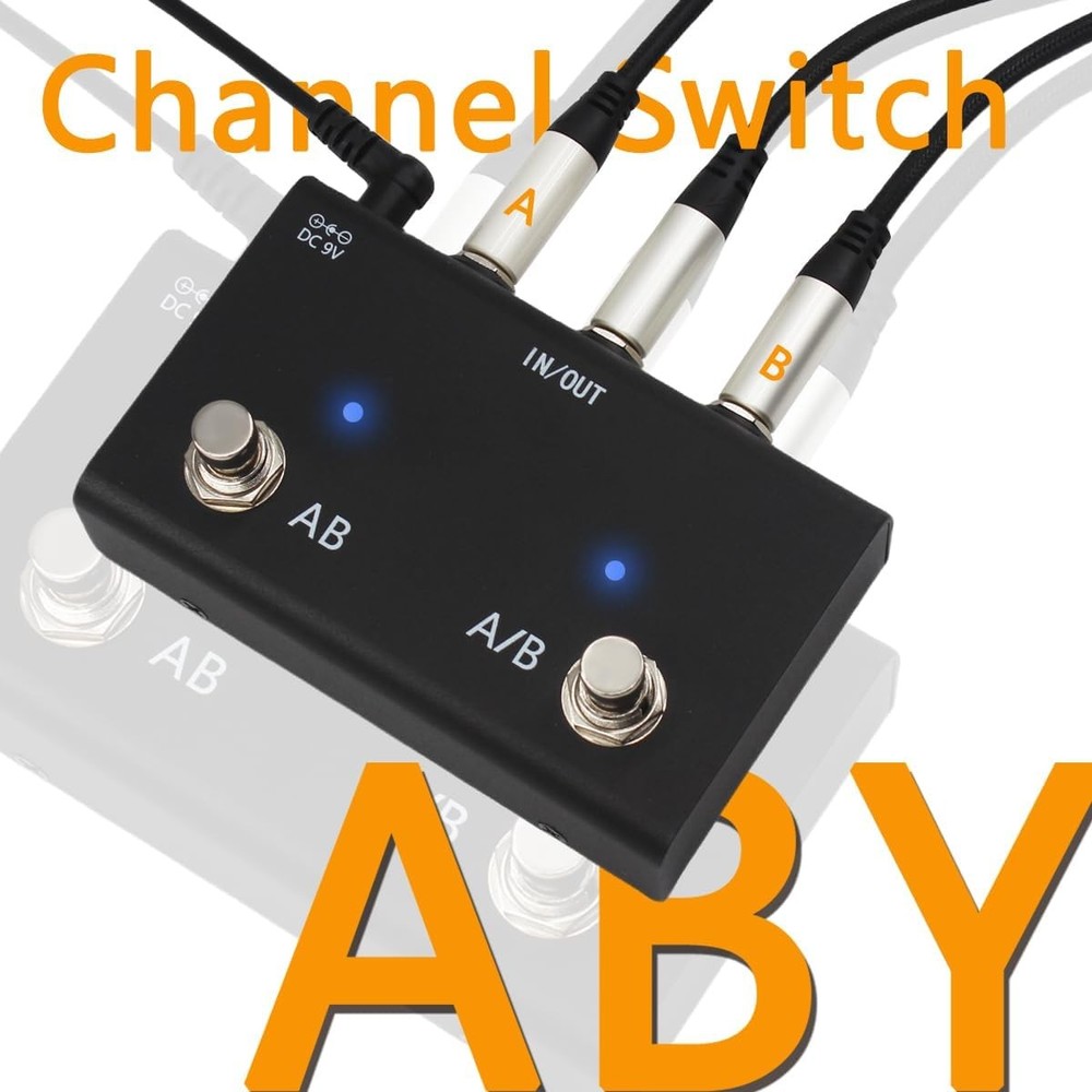 ABY Pedal Channel Switch Box Line AB Selector True Bypass for Guitar Effect
