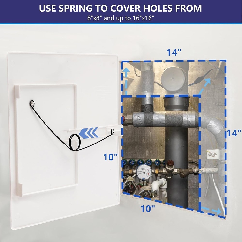 Durable Spring-Fit Access Panel 14"x14" - 16"x16" for Seamless Decor Integration