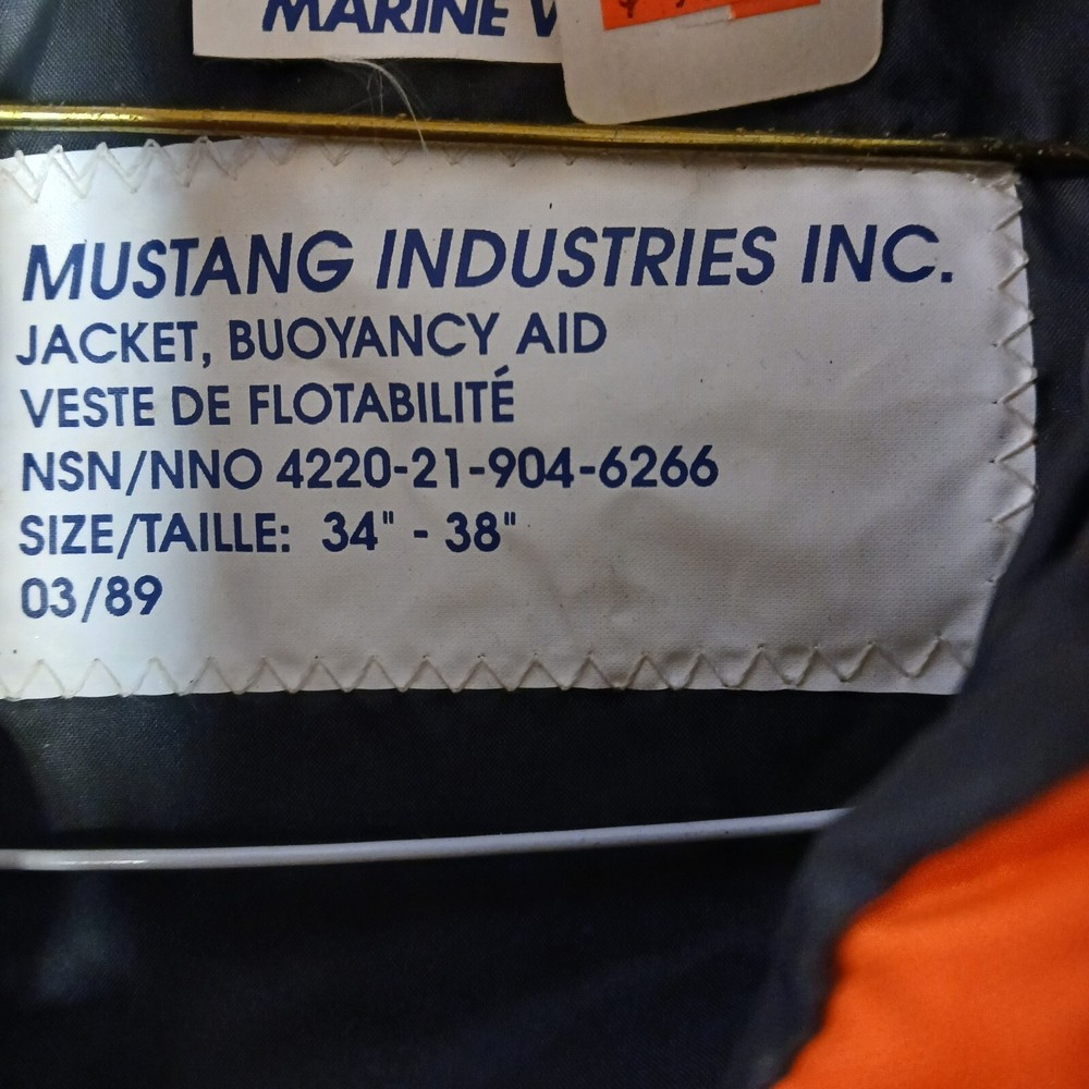 Mustang Industries Inc Buoyancy Jacket