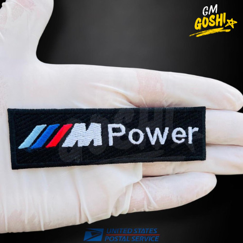 BMW M Power Logo 4"x1" Embroidered Patch Sew/Iron On
