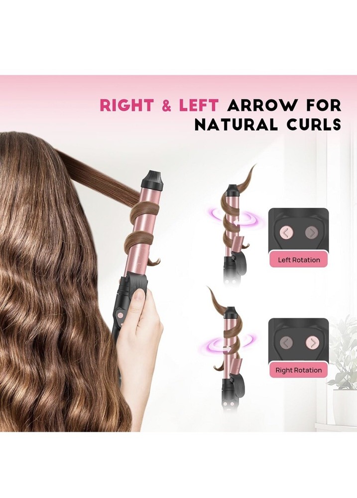 3 In 1 Automatic Curling Iron Ceramic Coated Replaceable Heating Barrels Sizes