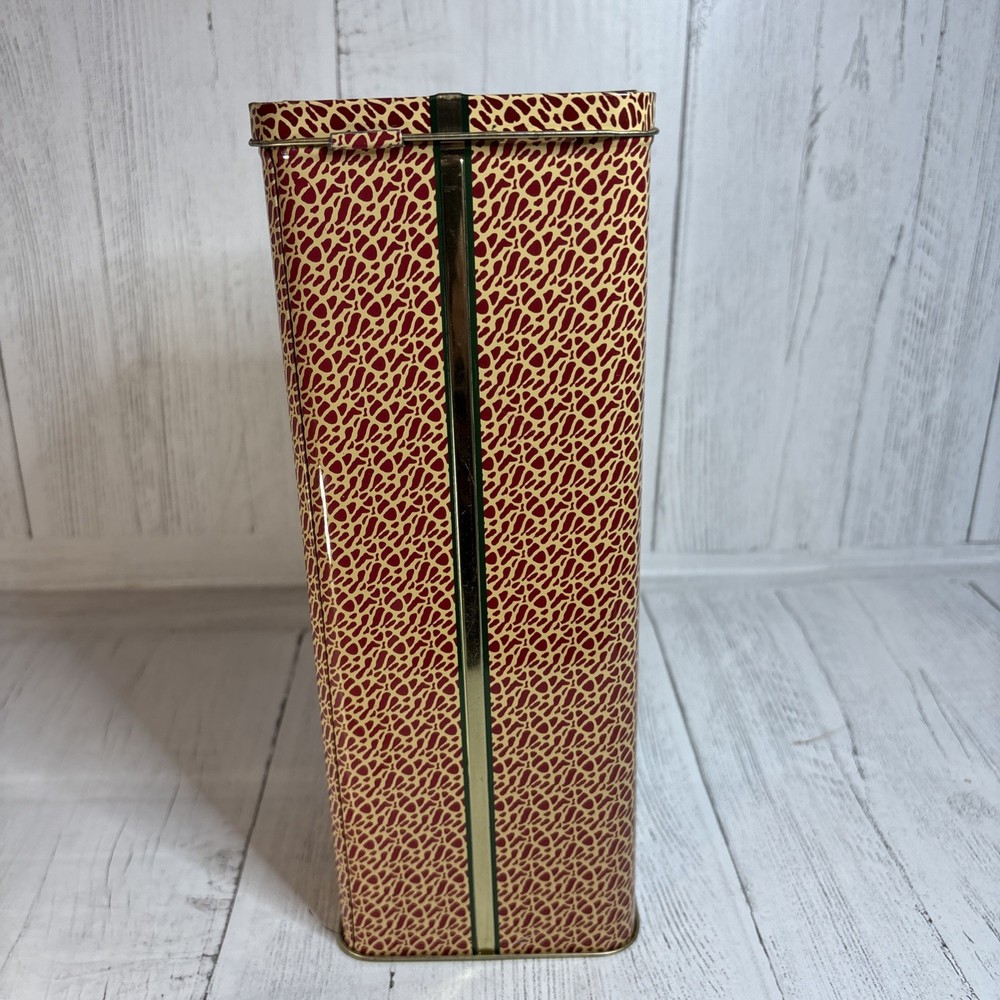 10.5”x4”x4” Empty Christmas tin Fair Condition