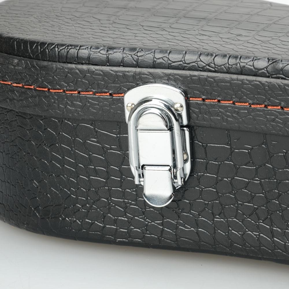 Glarry 26" Pattern Leather Bulge Surface Ukulele Wooden Hard Case Black US