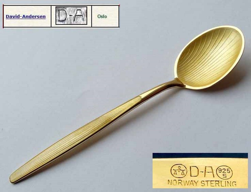 Spoon, Enamel, STERLING Silver, David Andersen C146