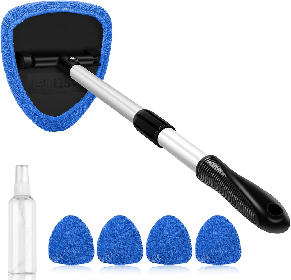 Windshield Cleaner Tool, Car Interior Window Detailing Cleaning Kit with Extenda