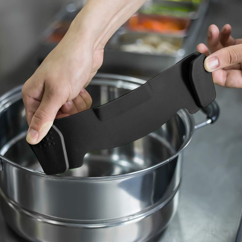 Clip on Strainer Silicone for All Pots and Pans, Pasta Strainer