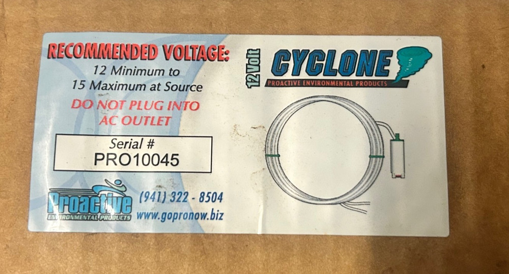 Proactive 12 Volt Cyclone Plastic Pump