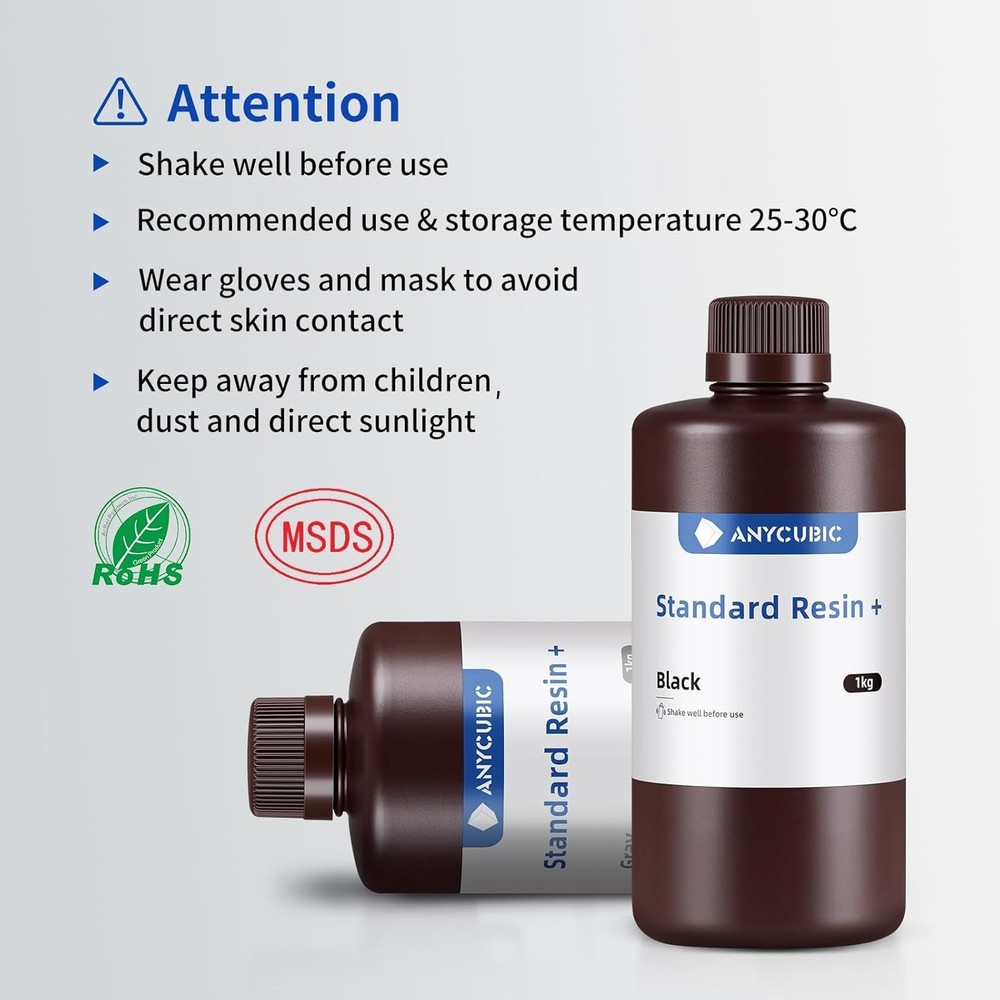 Black 3D Printer Resin 1000g - High Precision & Low Shrink Technology