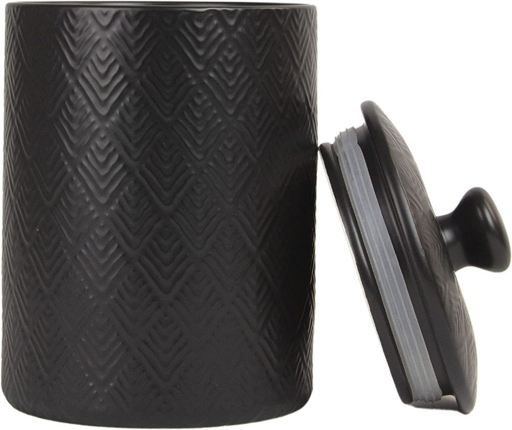 3 Piece Canister Set Matte Black