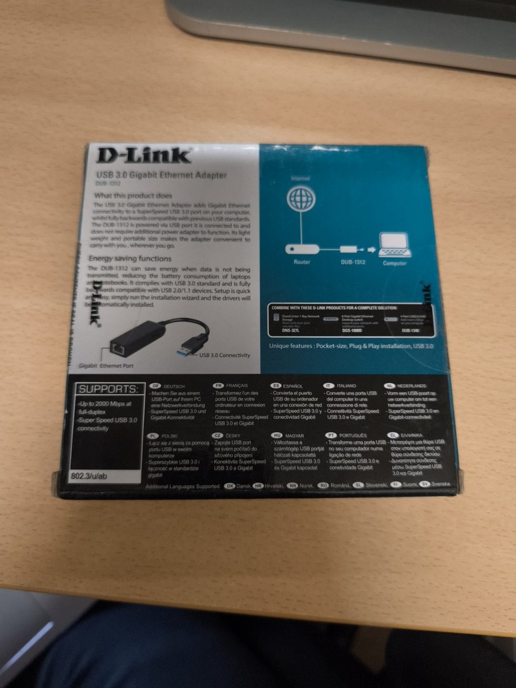 D-Link USB 3.0 Gigabit Earthnet Adaptor DUB-1312