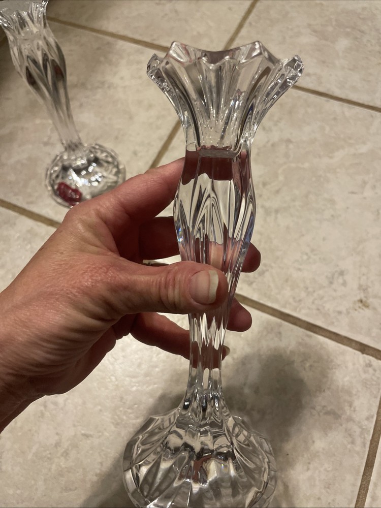 Pair Of Cristal D’Arques Calliope Candlesticks