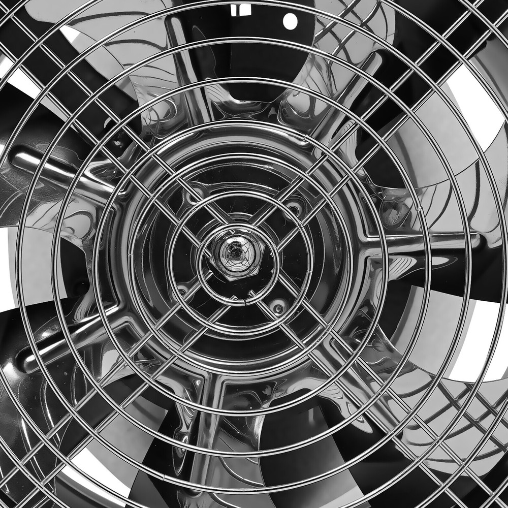 8" Wall-Mounted Exhaust Fan with Backdraft Damper for Kitchen Ventilation