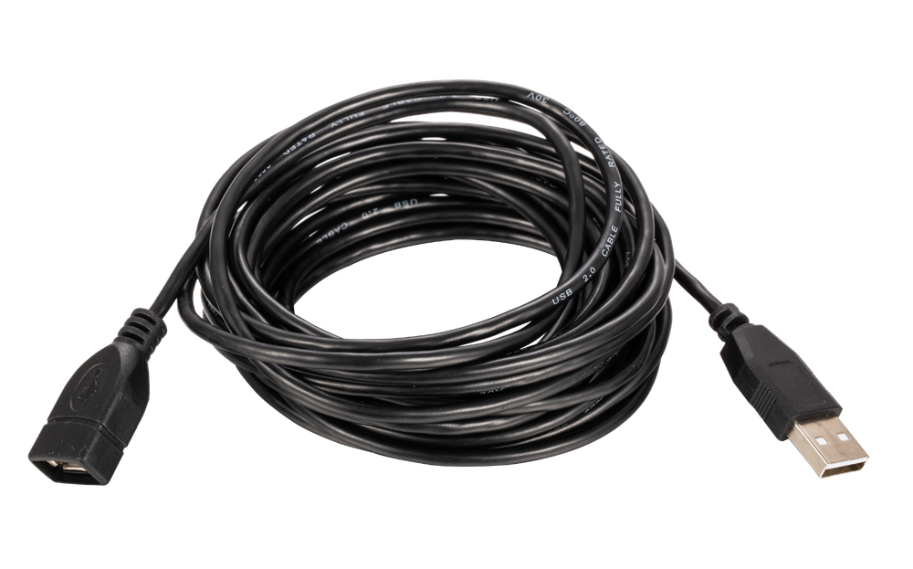 USB Extension Cable 2.0 AM-AF Data Wire Charger EXT Black 3FT - 15FT Multi Lot
