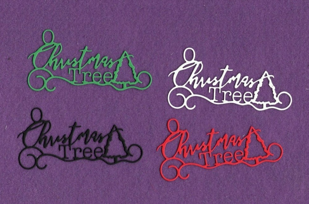 O CHRISTMAS TREE  die cuts scrapbook cards