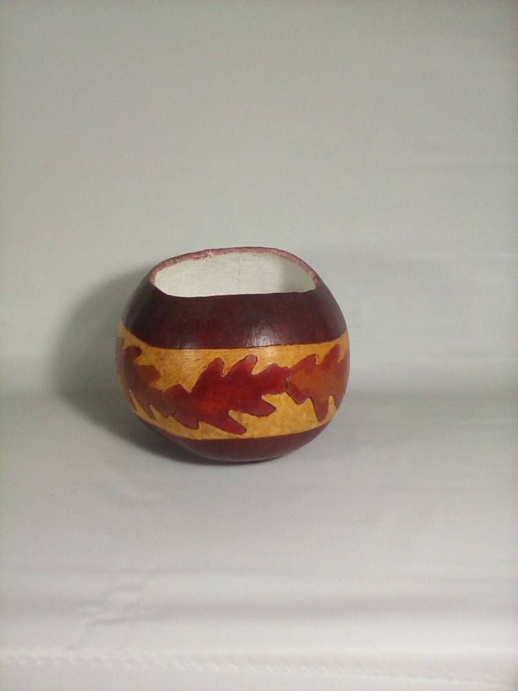 Decroative Handpainted Signed Gourd