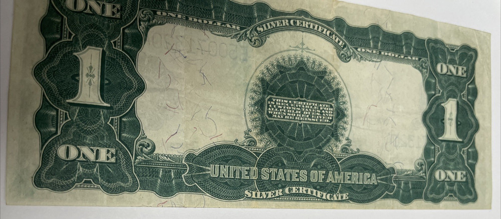 1899 $1 US SILVER CERTIFICATE LARGE NOTE BLACK EAGLE VERY NICE