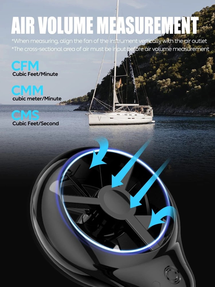 AS-H12 Digital Anemometer Handheld Wind Speed Meter with Extended Wind Sensor