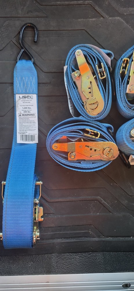 7' Ratchet Tie-down Straps E Track with A S Hook 10 Pack