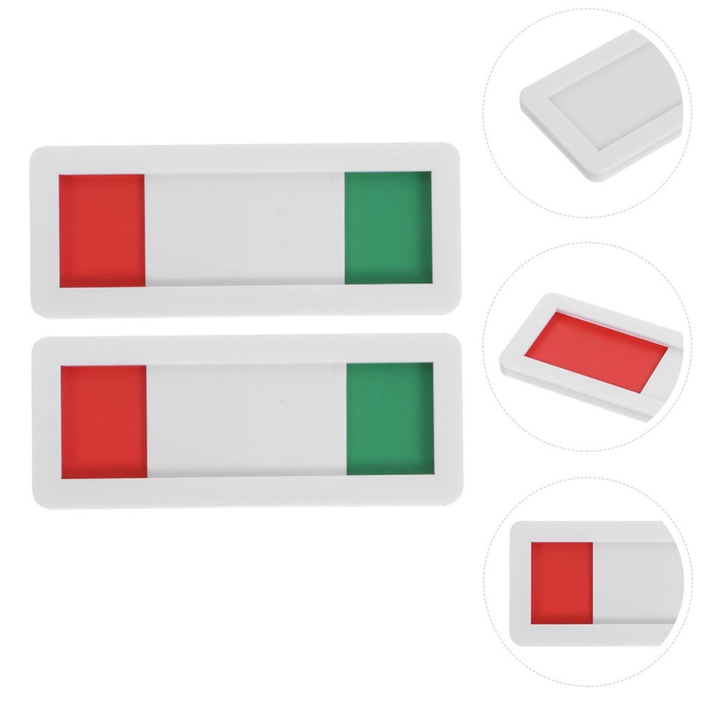 2pcs Open Closed Slider Privacy Sign Red Green Indicator for Office Use