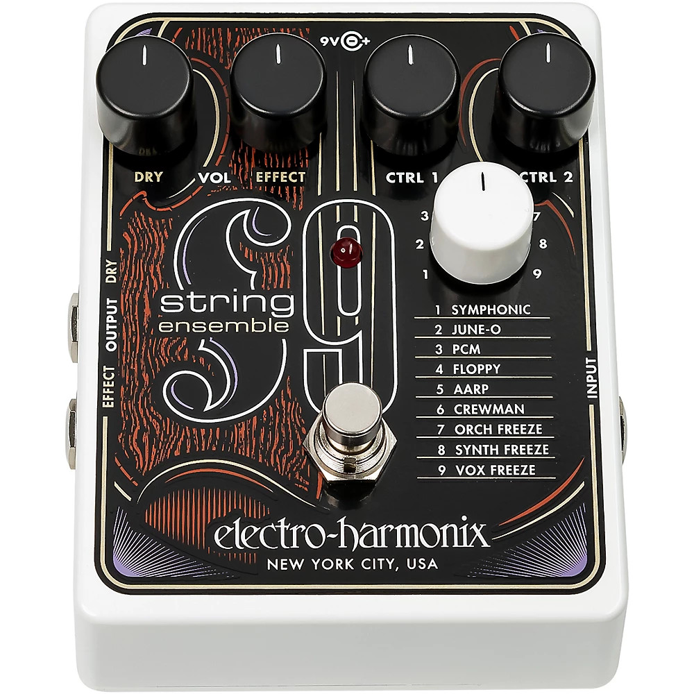 Electro-Harmonix STRING9 String Ensemble/Synthesizer Effects Pedal Black/White