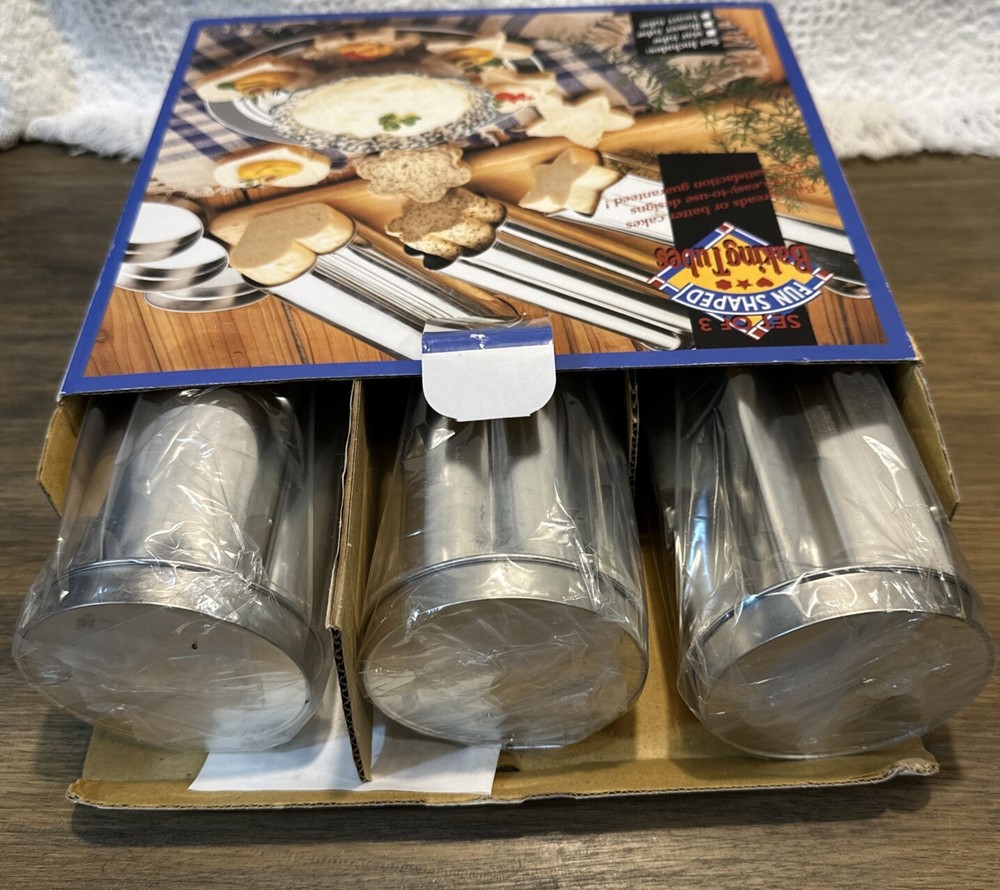 set of three fun shape baking tubes