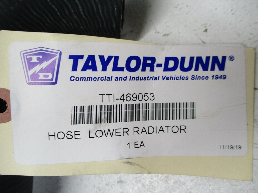 TTI-469053 TAYLOR DUNN LOWER RADIATOR HOSE  TTI469053