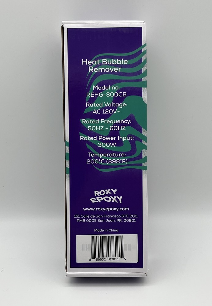 Roxy Epoxy Heat Bubble Remover — Cyan Blue. NIB