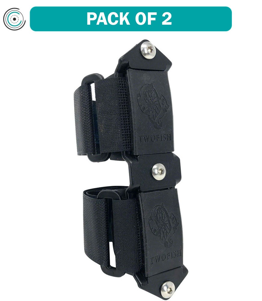 Pack of 2 TwoFish Quick Cage 3 Bolt Adapter: Black Anodized