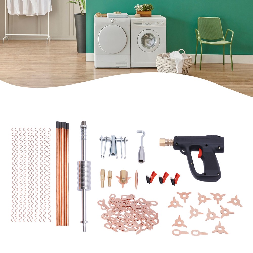 86x Stud Welder Dent Puller Kit Spot Welding Gun Pulling Hammer Repair Tool Kit