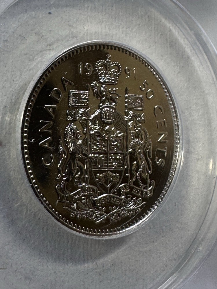 1991 Canada 50 Cents Proof Like Graded MS 68 by ANACS