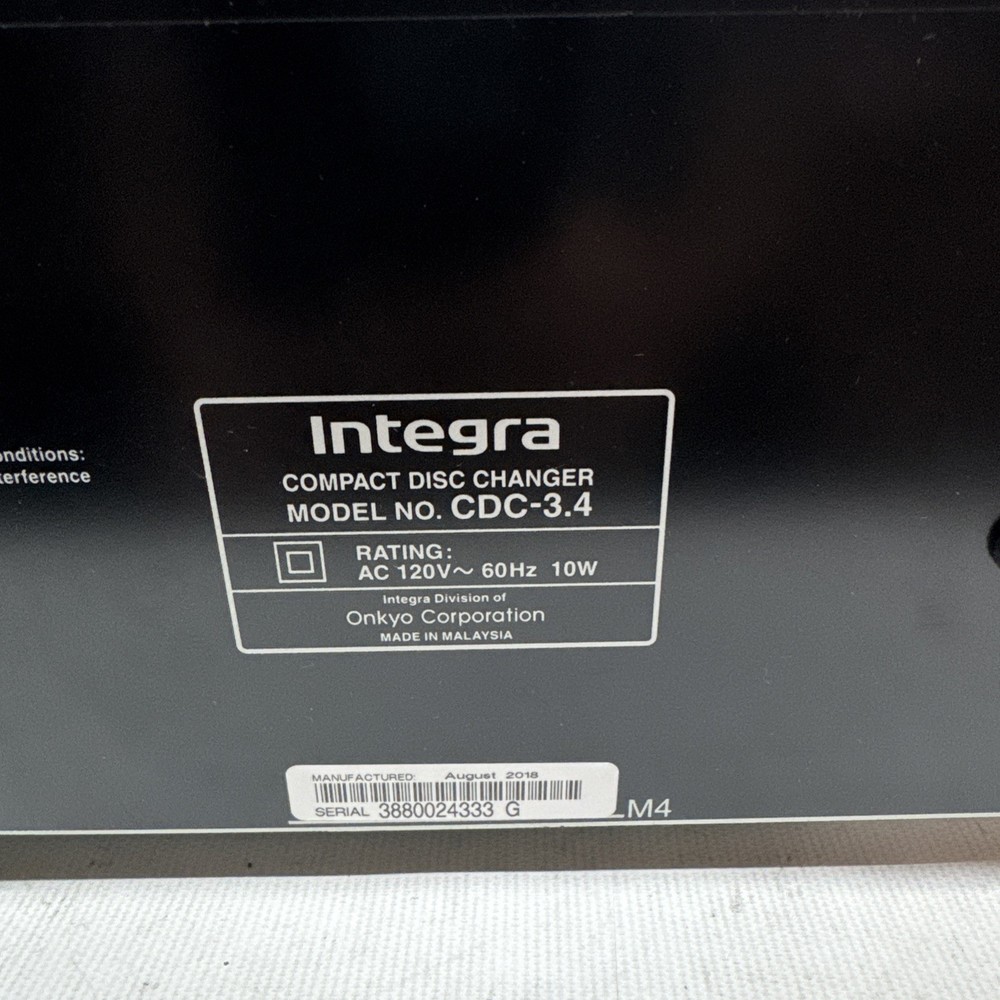 Integra CDC 3.4 6-Disc Carousel CD Player Perfect Working Condition