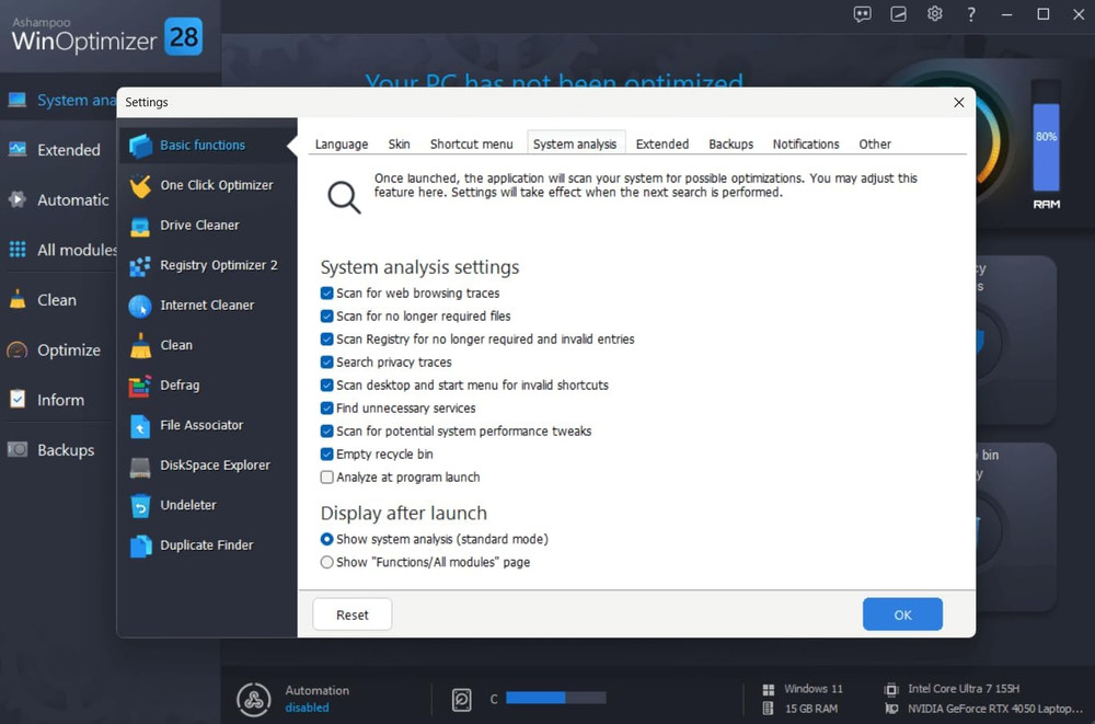Win­Optimizer 28 - More Control, Security, and Power for Your PC