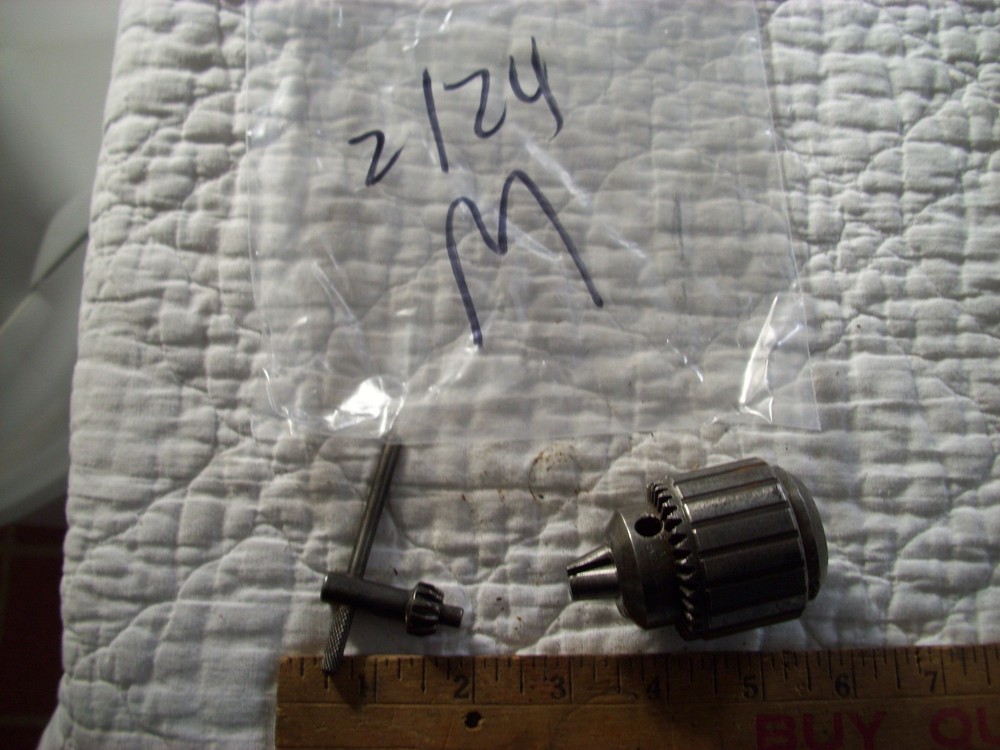 2 7/8" Jacobs 2A Drill Chuck 1/2" Bore unthreaded 0-3/8" Capacity Worn but OK