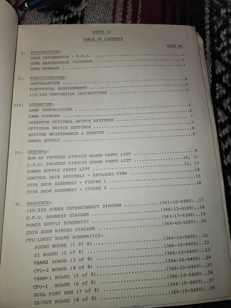 Route 16 Manual Arcade Centuri