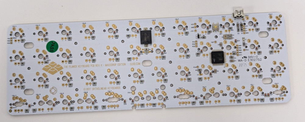 MASSDROP X OLKB-48 PLANCK MECHANICAL KEYBOARD KIT, SILVER CASE, MX COMPATIBLE...