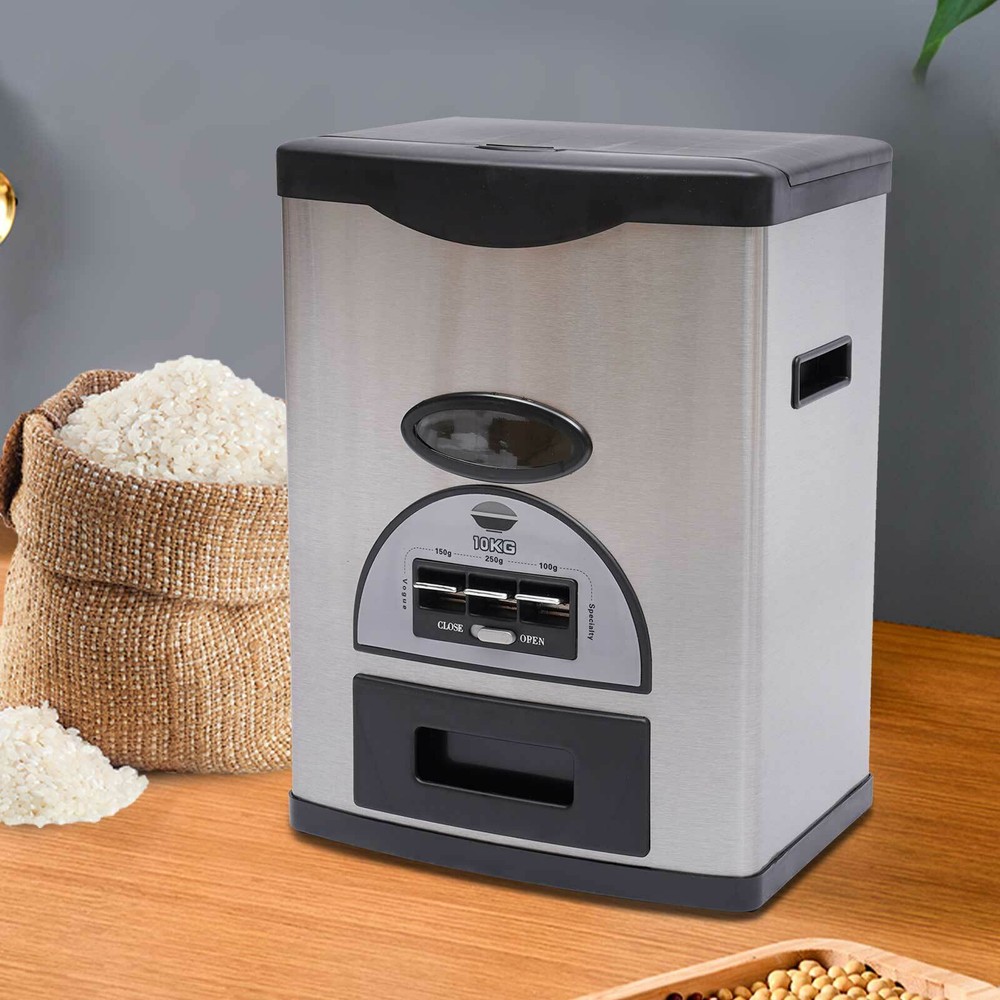 10kg/22Lbs Automatic Rice Dispenser Large Grain Food Container Storage Box US