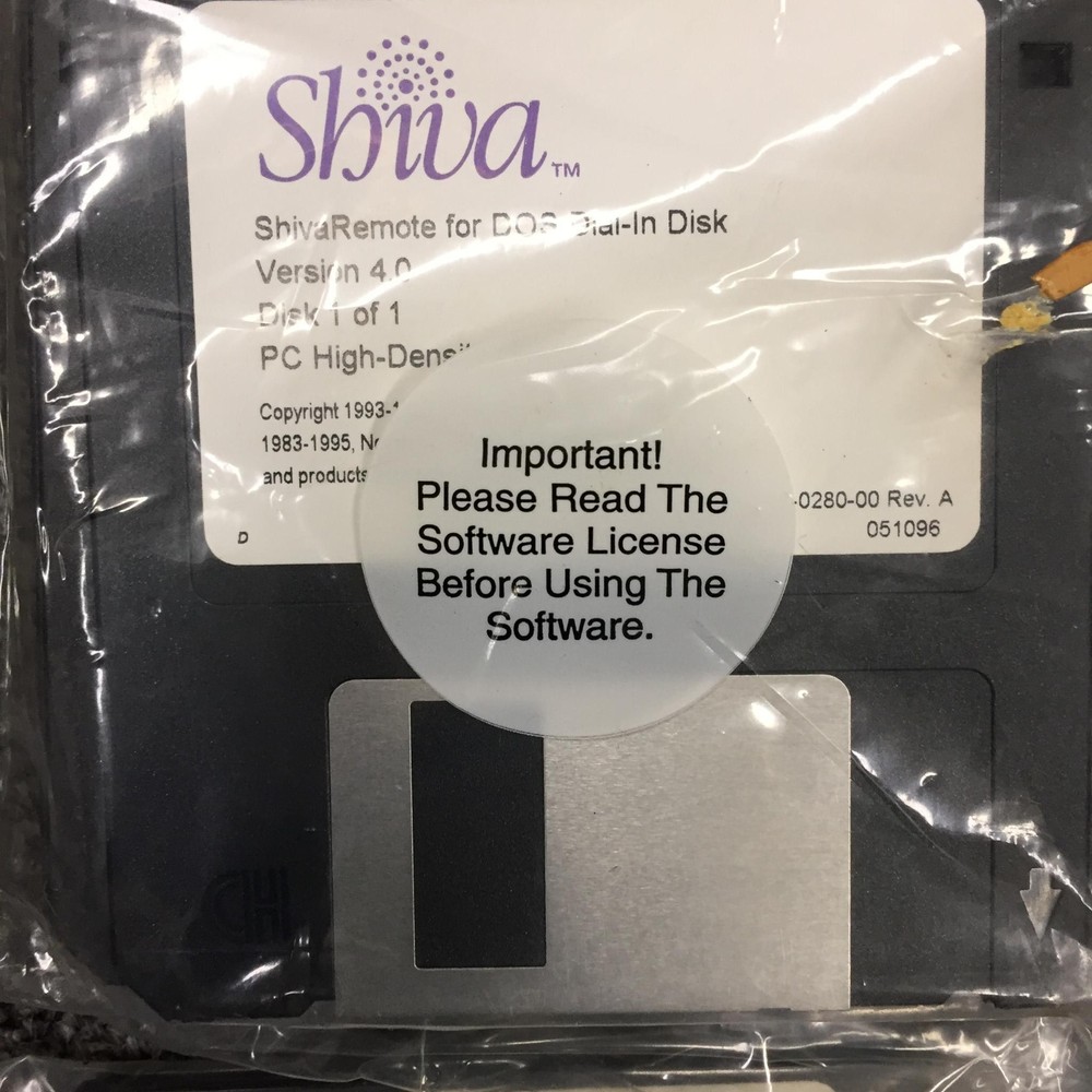 Shiva Administrator Version 1.0 3.5 4.0 Remote Access 3.5" Floppy Disc Set