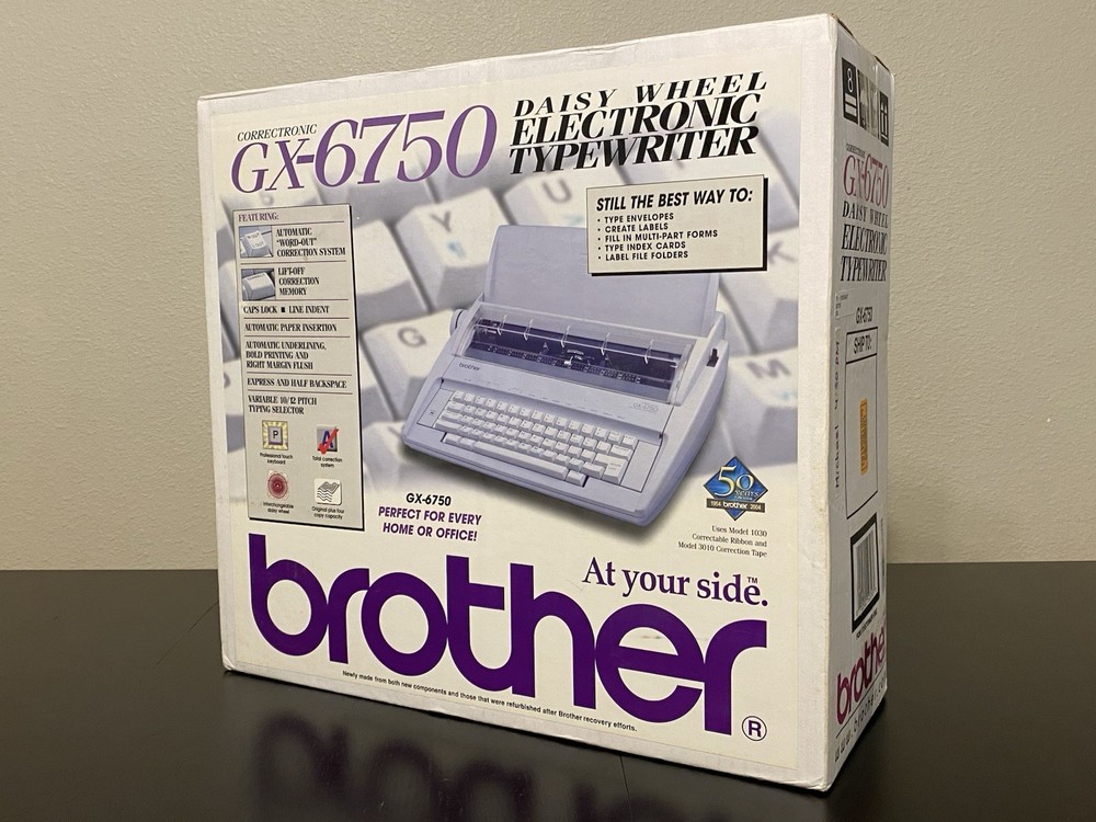 Brother Correctronic GX-6750 Electronic Typewriter Daisy Wheel BOX EXCELLENT!
