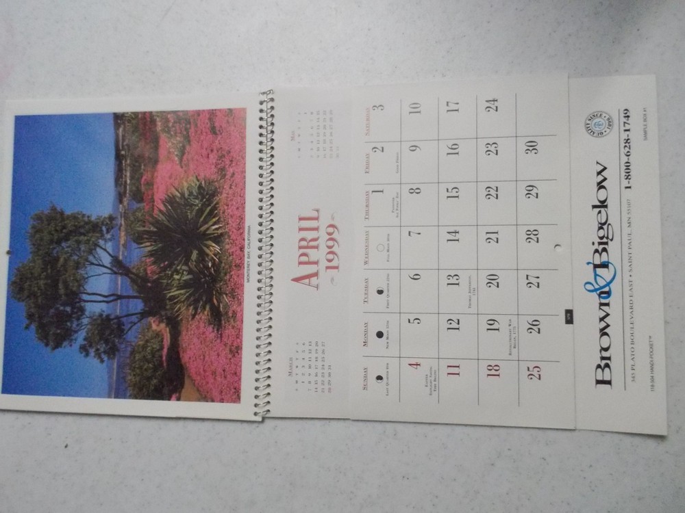 4 Vintage 1999 Calendars