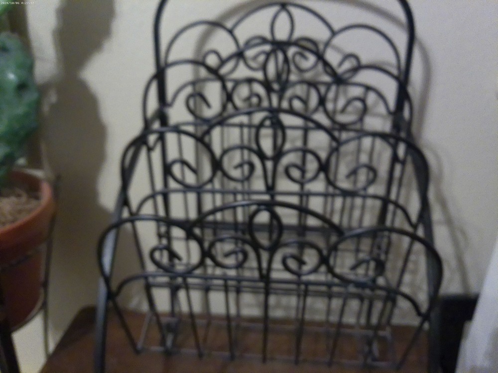 Vintage Rod Iron Magazine Rack