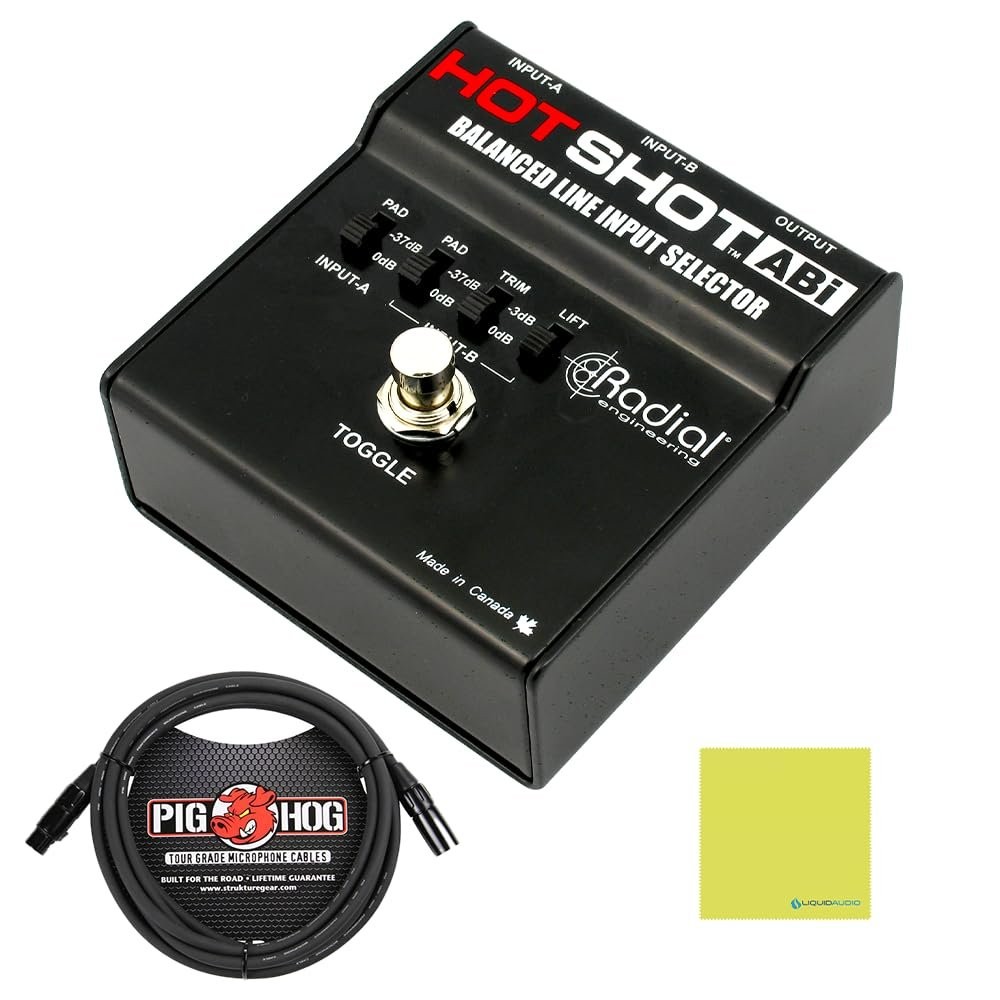 Radial Engineering HotShot ABi Footswitch Selector for Balanced Inputs Bundle...